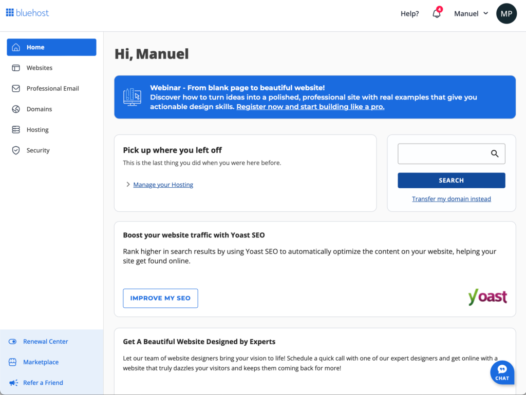 Bluehost setup for beginners to start a blog and make money in 2025
