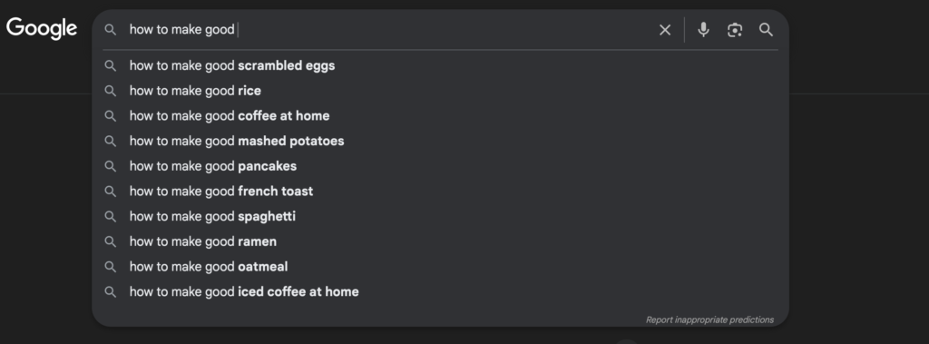Google search results showing blog posts ranking in 2025